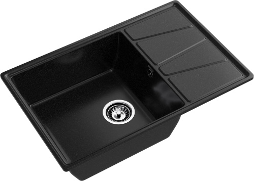 Кухонная мойка Granfest Vertex V-780L черный 78х50 цвет черный поверхность матовая - фото 2