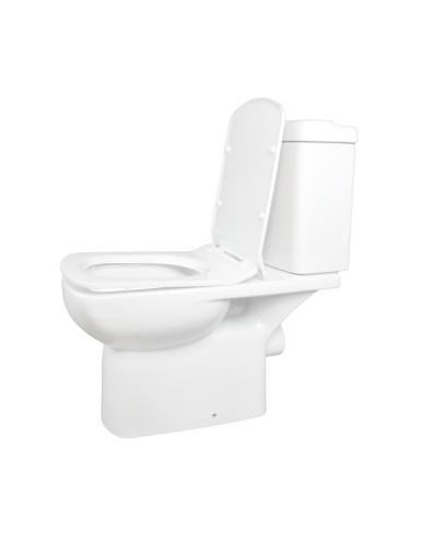Унитаз напольный с бачком Creo Сeramique TOURS COMBO-TO1003 белый с сиденьем с микролифт душевой смыв - фото 3