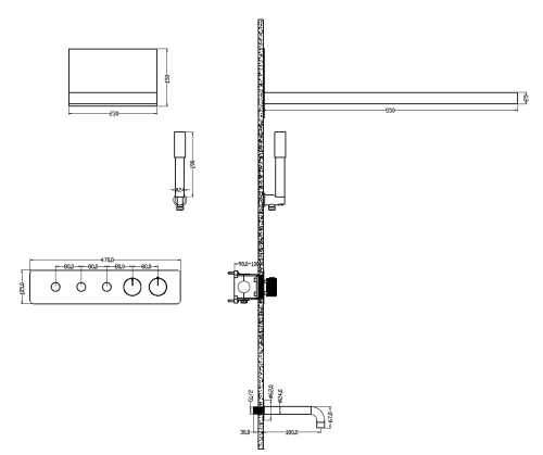 Душевая система Boheme Fusion 131-2-MW встраиваемая цвет белый с термостатом - фото 2