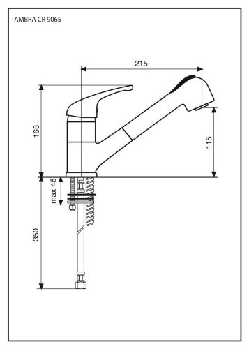 Смеситель для кухни Emmevi Ambra 9065/CR на столешницу хром - фото 2