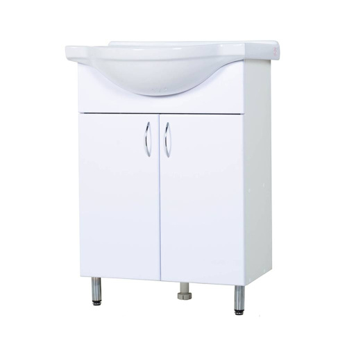 Тумба с раковиной Orange Лайт LA-60TUW+RA 60х43х83 цвет белый - фото 3