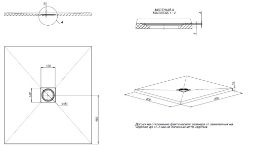 Душевой поддон Allen Brau Priority 8.31001-PWM 90х80 искусственный камень зеленый без каркаса - фото 4