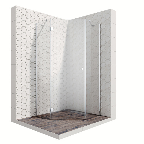 Душевая шторка на ванну Ambassador Bath Screens 16041110R 90х140 стекло прозрачное профиль хром глянцевый ориентация правая - фото 2