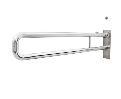 Поручень для туалета настенный откидной с фиксатором без бумагодержателя по ГОСТ Dstrana  3207-900 - фото 5