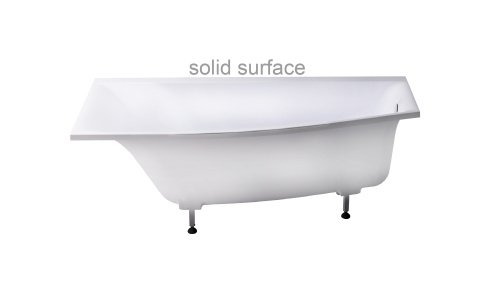 Ванна из искусственного камня Astra-Form Скат 01010082 170х75 пристенная асимметричная с ножками - фото 4