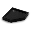 Душевой поддон акриловый Veconi Tezeo acrylic TZ53B-80-C5 80х80 черный с ножками и каркасом