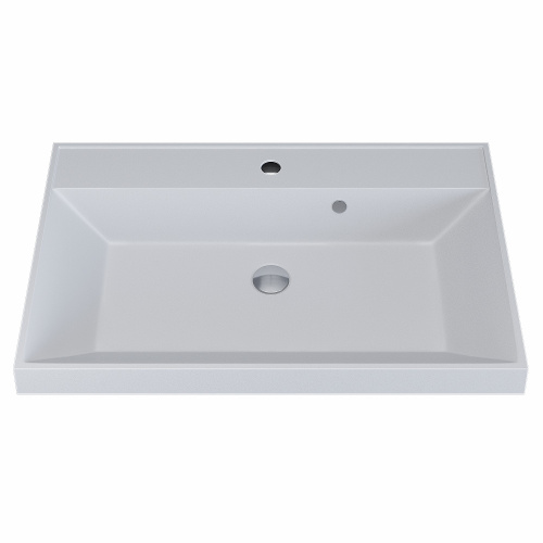 Раковина из искусственного камня Uperwood Classic Quartz 291030003 70х12 полувстраиваемая цвет белый - фото 3