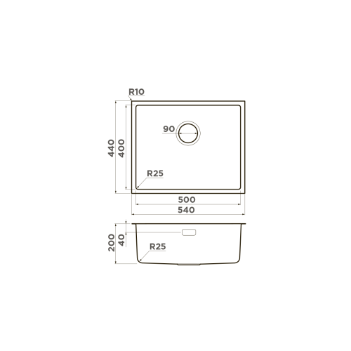 Кухонная мойка Omoikiri TADZAVA 54-U-IN 4993512 50х40 цвет сталь - фото 2