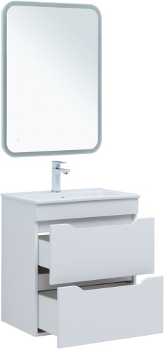 Тумба под раковину Aquanet Практика 00330457 58х39х64 напольная/подвесная цвет белый - фото 4