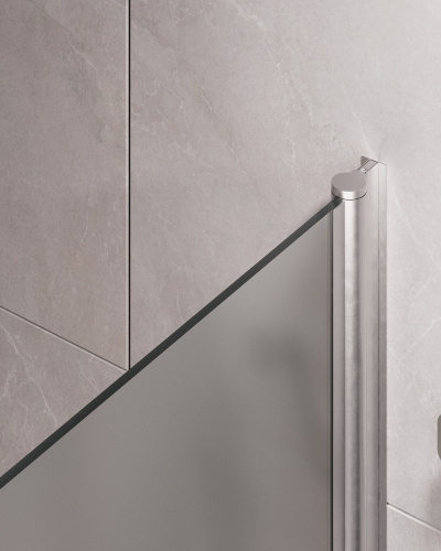 Шторка для ванны Timo T30 70х140 стекло матовое профиль хром матовый ориентация универсальная - фото 4