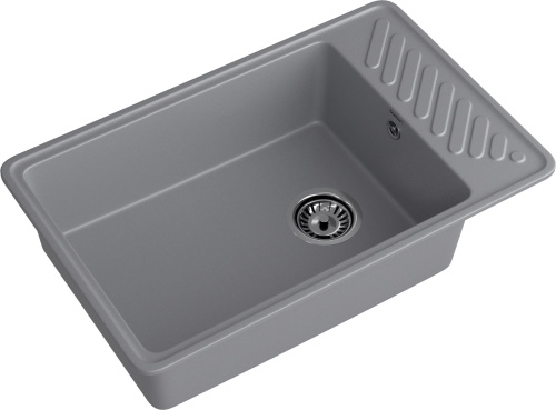 Кухонная мойка Granfest Quarz 51 темно-серый 75х48 цвет темно-серый поверхность матовая - фото 2