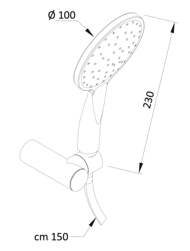 Душевой гарнитур Mariani B00240ID00 настенный хром - фото 3