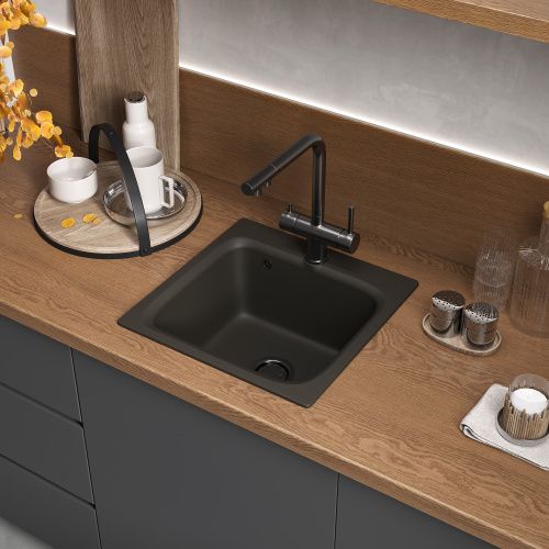 Смеситель для кухни Reflexion Lago RX9903BL на мойку черный - фото 3