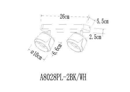 Спот Arte Lamp Amaks (Амакс) A8028PL-2BK