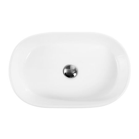 Раковина из сантехнического фаянса BelBagno BB1048 60х40 накладная цвет белый без отверстий под смеситель