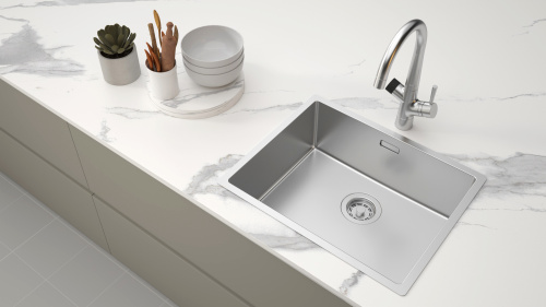 Кухонная мойка Paulmark LASSAN 54 UNI LA54-BS 40х50 цвет брашированная нержавеющая сталь поверхность матовая - фото 3