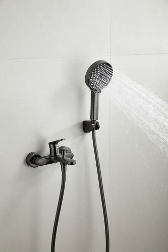 Смеситель для ванны и душа BELZ B61713-3 настенный оружейная сталь - фото 5