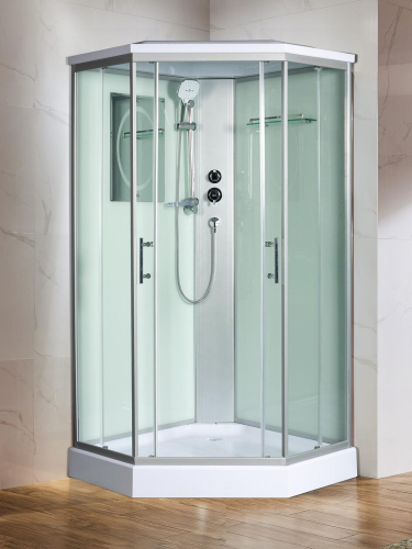 Душевая кабина WeltWasser WW500 NESSE 1002 (10000003281) 100х100 с крышей ориентация универсальная - фото 4