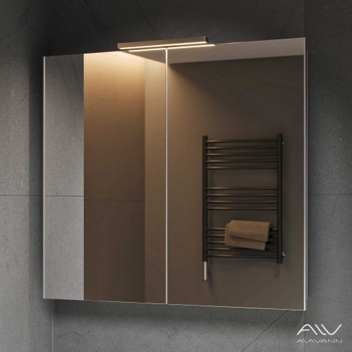 Зеркало-шкаф Alavann Cosmetic ALV0772001 90х15х80 подвесной цвет белый - фото 4