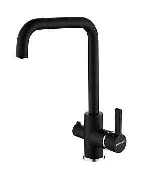 Смеситель для кухни Paulmark LOGAS Lo213021-308 на раковину черный