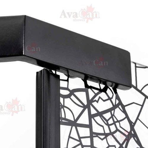 Душевой уголок AvaCan PB100 100х100 стекло тонированное профиль черный без поддона - фото 5