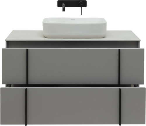 Тумба под раковину Allen Brau Reality 1.32007.PGM 100х46х50 подвесная цвет серый - фото 5
