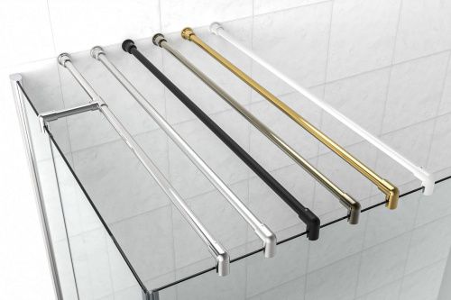 Душевая перегородка Vegas-Glass EAF TUR+NOVO EAF TUR NOVO 116 09 10 115х200 стекло матовое профиль золото - фото 3