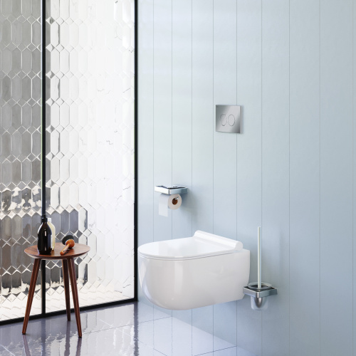 Унитаз подвесной Damixa Scandinavian Pure DX36C1701SC белый с сиденьем микролифт безободковый каскадный смыв - фото 4