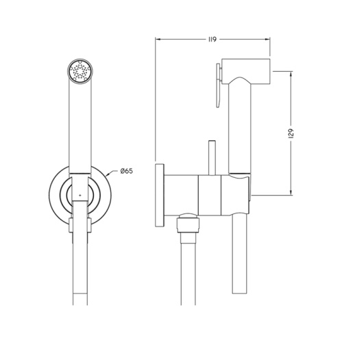 Гигиенический душ Cisal Shower CV0079752F никель - фото 2