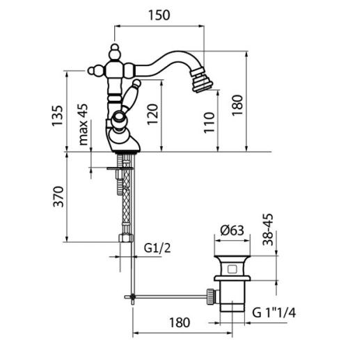 Смеситель Webert Alexandra AL710402017 на биде хром - фото 3