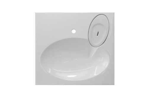 Раковина из литьевого мрамора Эстет LEA ФР-00014907 60х55 над стиральной машиной цвет белый 1 отверстие под смеситель - фото 3