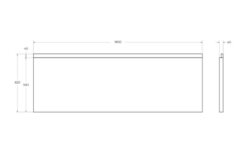 Фронтальная панель для ванны Cezares PLANE PLANE-180-F-SCR-W37 - фото 2