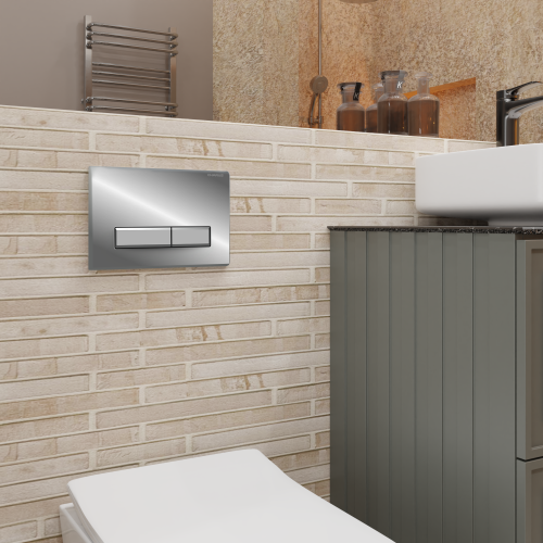 Клавиша смыва механическая CHARUS Raiden FP.321.21.01 цвет хром глянцевый - фото 3