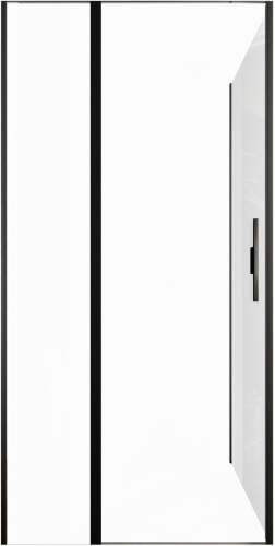 Душевой уголок Allen Brau Priority 3.31006.BBA + 3.31015.BBA 100х80 стекло прозрачное профиль черный без поддона - фото 4