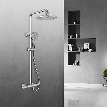 Душевая стойка Vincea Esse VSFS-1E0TCH настенная цвет хром с термостатом