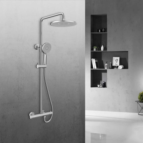 Душевая стойка Vincea Esse VSFS-1E0TCH настенная цвет хром с термостатом