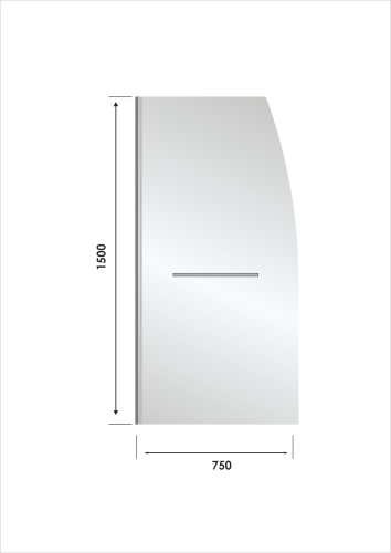 Душевая шторка на ванну Taliente TA-7515CP 75х150 стекло прозрачное профиль хром глянцевый ориентация универсальная - фото 3