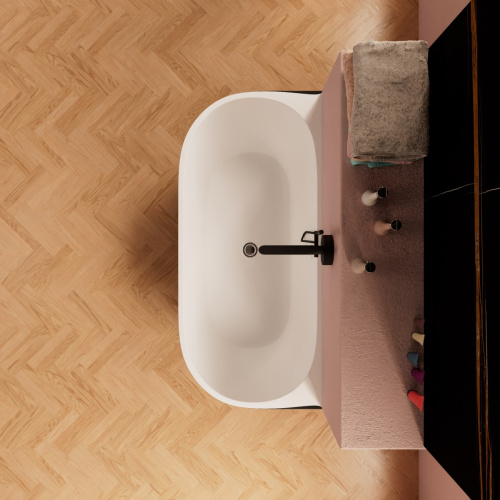 Ванна акриловая Frank 12531 170х80 пристенная овальная с ножками - фото 2