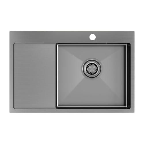 Кухонная мойка Paulmark VELTEN 78F PM807851-GMR 78х51 цвет вороненая сталь
