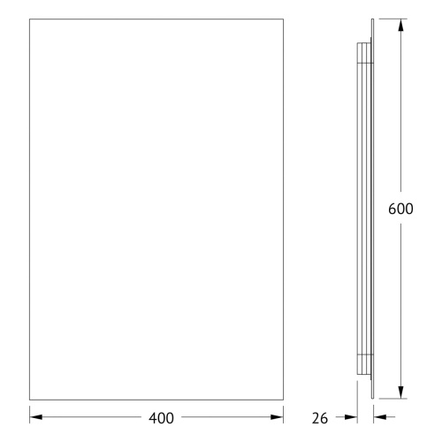 Зеркало в ванную Defesto GLOW DF 2512 40х60 - фото 2