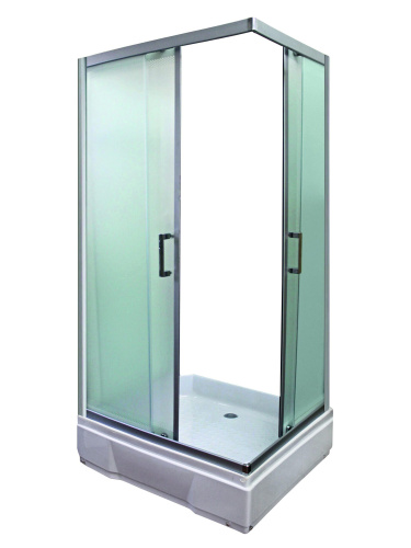 Душевой уголок River MORAVA XL 10000003370 100х80 стекло матовое профиль хром матовый без поддона - фото 5