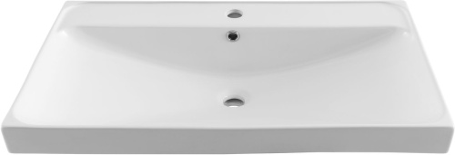 Раковина керамическая Aquanet Flash 00333268 81х47 полувстраиваемая цвет белый 1 отверстие под смеситель - фото 4