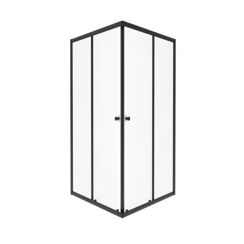 Душевой уголок Тритон Вента-БВ Щ0000073553 80х80 стекло матовое профиль черный без поддона - фото 2