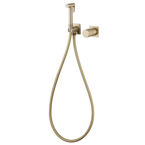 Гигиенический душ со смесителем ABBER Rund AF8725G золото матовое - фото 2