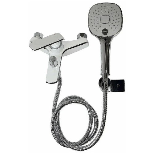 Cмеситель для ванны и душа Haiba HB60548-8 настенный белый/хром - фото 2