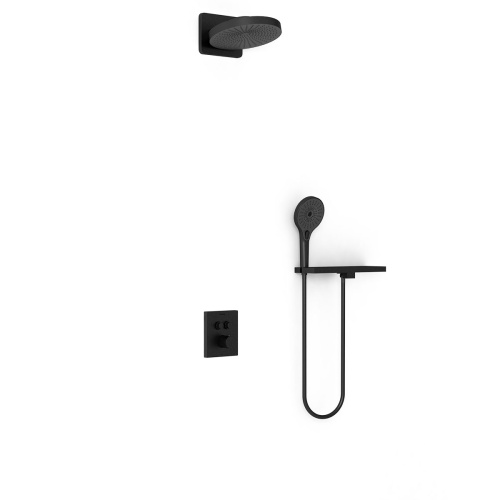 Душевая система Vincea VSFW-3I21T1RMB встраиваемая в стену с термостатом - фото 3