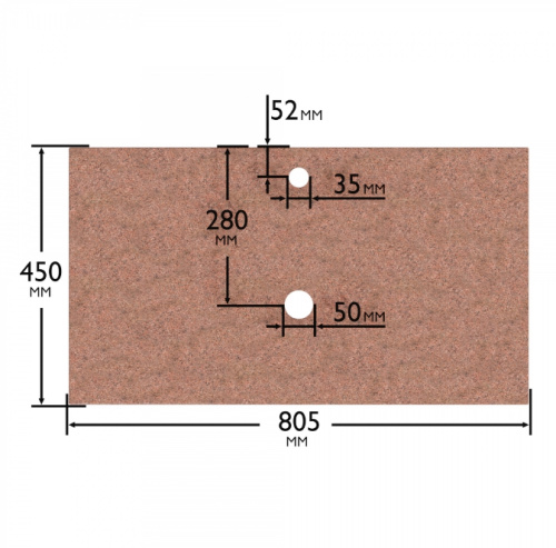 Столешница СанТа 900155 81х45 подвесная цвет терракот - фото 3