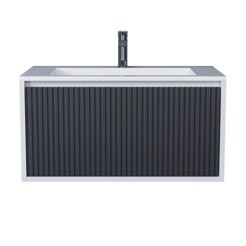 Тумба с раковиной Uperwood Next Premium 3930205166 80х45х42 цвет графит - фото 4