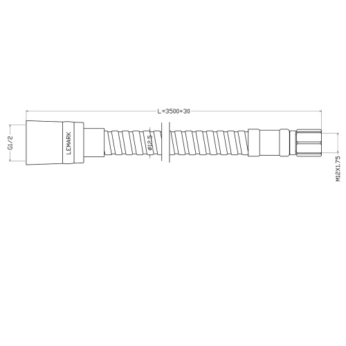 Шланг для душа LeMark LE8056S хром - фото 2