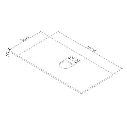 Столешница Am.Pm Func M8FST1000OF 100х50 накладная цвет темное дерево - фото 3